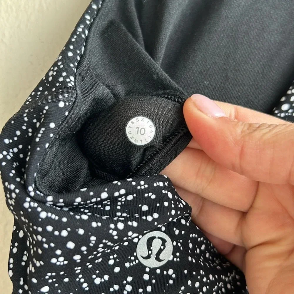 Lululemon Invigorate Bra Long Line Night View White Black / Black